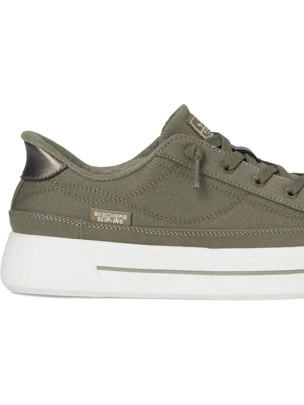 Women's Olive Tennis Shoes Classic Pull On Low Top Athletic Running Sneaker